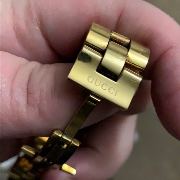 Gucci gold plated 2800L bicycle chain watch - Picture 10 of 14